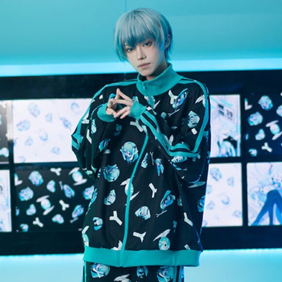 ACDC RAG x Hatsune Miku Forever Black Mint Jersey Oversized Jacket - Picture 2 of 10